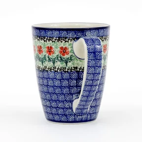 Kubek ceramiczny D60 0,65l <br> 1916X Czerwone kwiatuszki